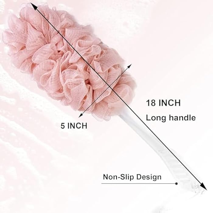 Generic Back Bath Brush - Loofah Scrubber - Long Handle for Shower - Loofah Exfoliating - Multi Color - 1Pack - Image 4